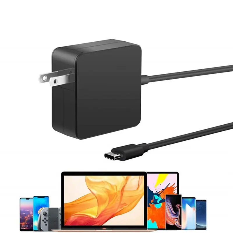 4X 65W PD3.0 Type C Fast Phone Laptop Power Adapter For ASUS Zenbook Lenovo,US Plug-ABIU