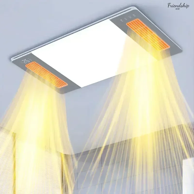 Calentador de baño casero. Lámpara calefactora para baño Iluminación de baño y extractor integrado Techo integrado Especial inteligente