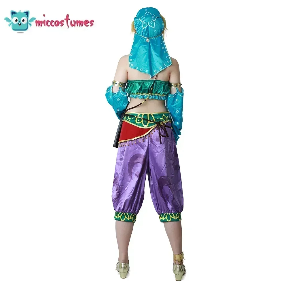 Mickostuums Vrouwelijke Gerudo Outfit Link Cosplay Kostuum Fullset Voor Vrouwen Halloween Desert Zelda Cosplay Kostuum