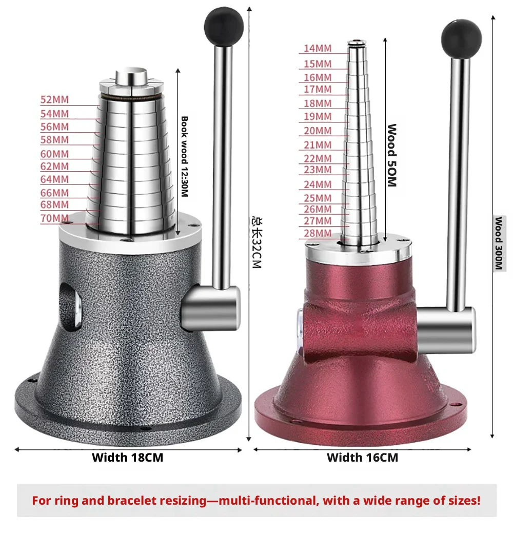 Bracelet enlargement device, shaping machine, gold and silver jewelry processing and correction repair, ring rounding device