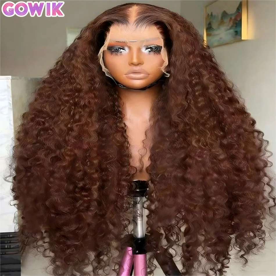 

Шоколадно-коричневые парики из 100% натуральных человеческих волос, качественные цветные парики с HD-кружевной передней частью 13x6, черные бразильские парики, оригинальные, 30-36 дюймов