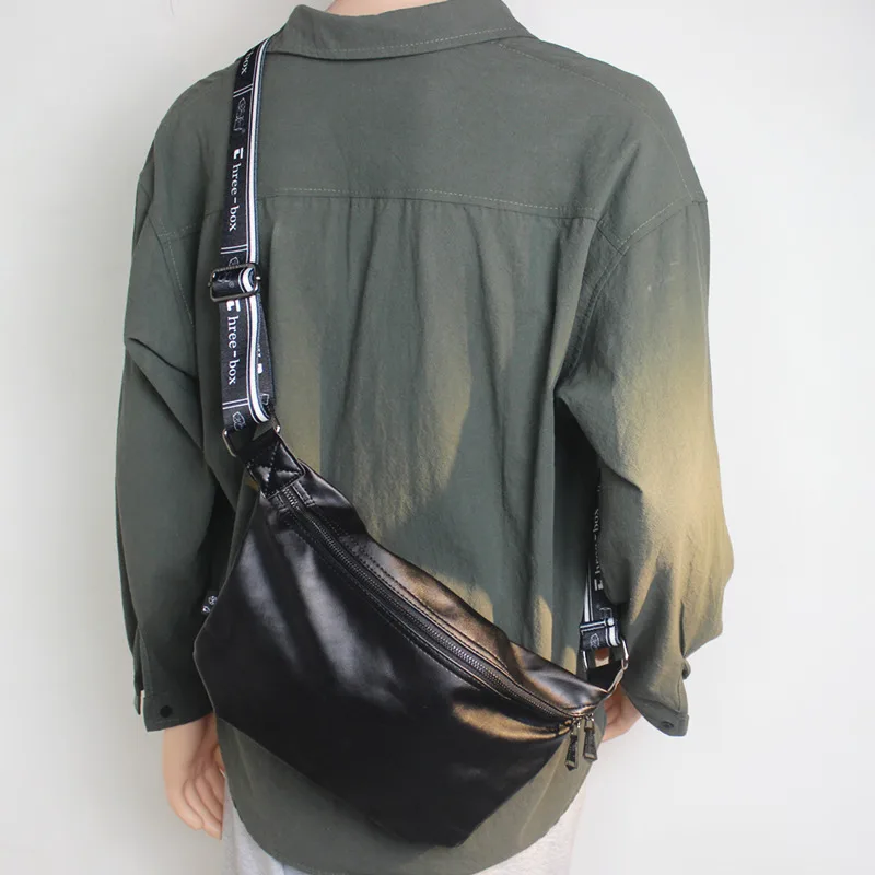Teebox Modna męska torba na klatkę piersiową Jedno ramię Sportowa torba rowerowa Skośna torba Miękka skóra Duża pojemność Casualowa torba crossbody