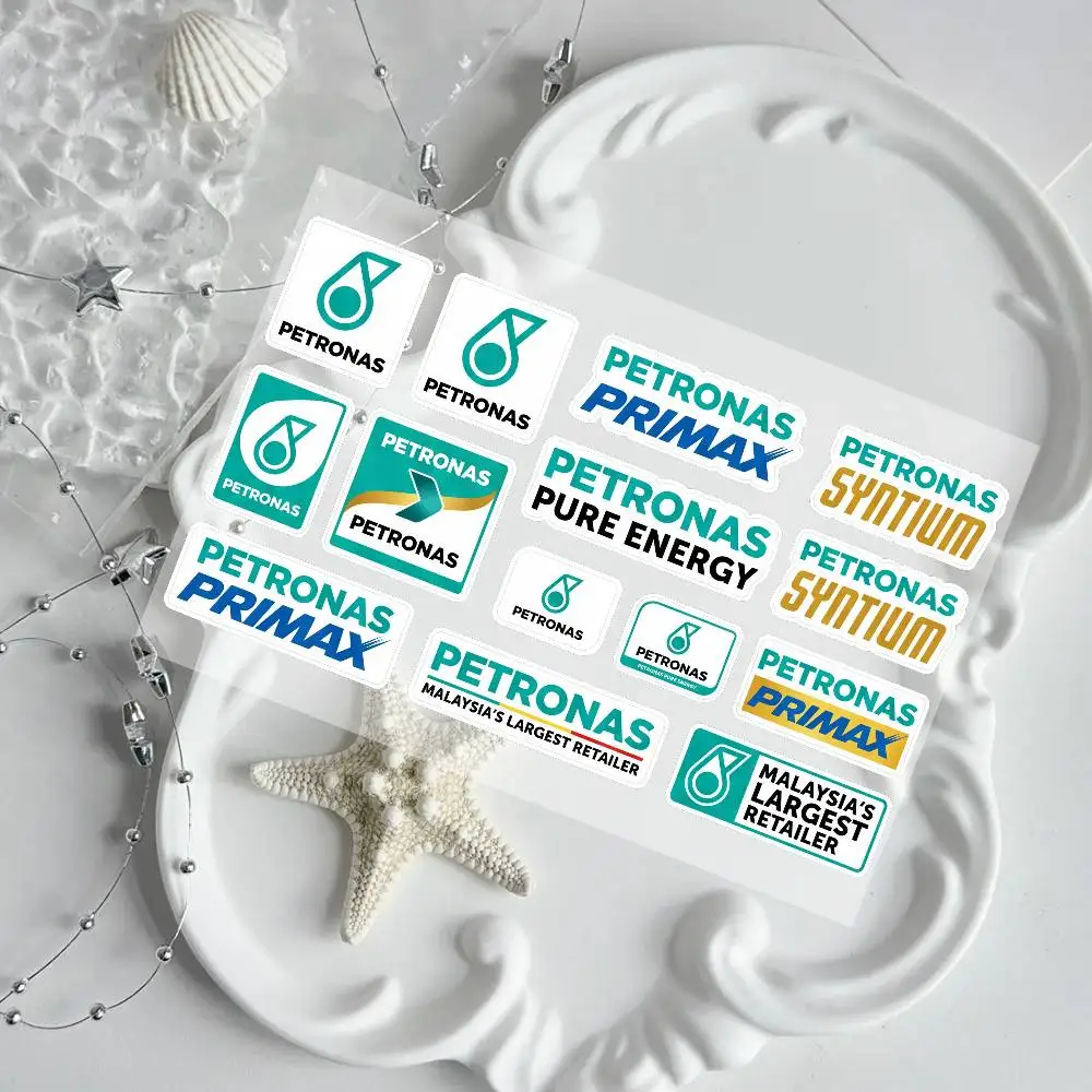 For PETRONAS Motorcycle Reflective Stickers Waterproof Decals For Helmet Scooter Fuel Tank Toolbox Racing
