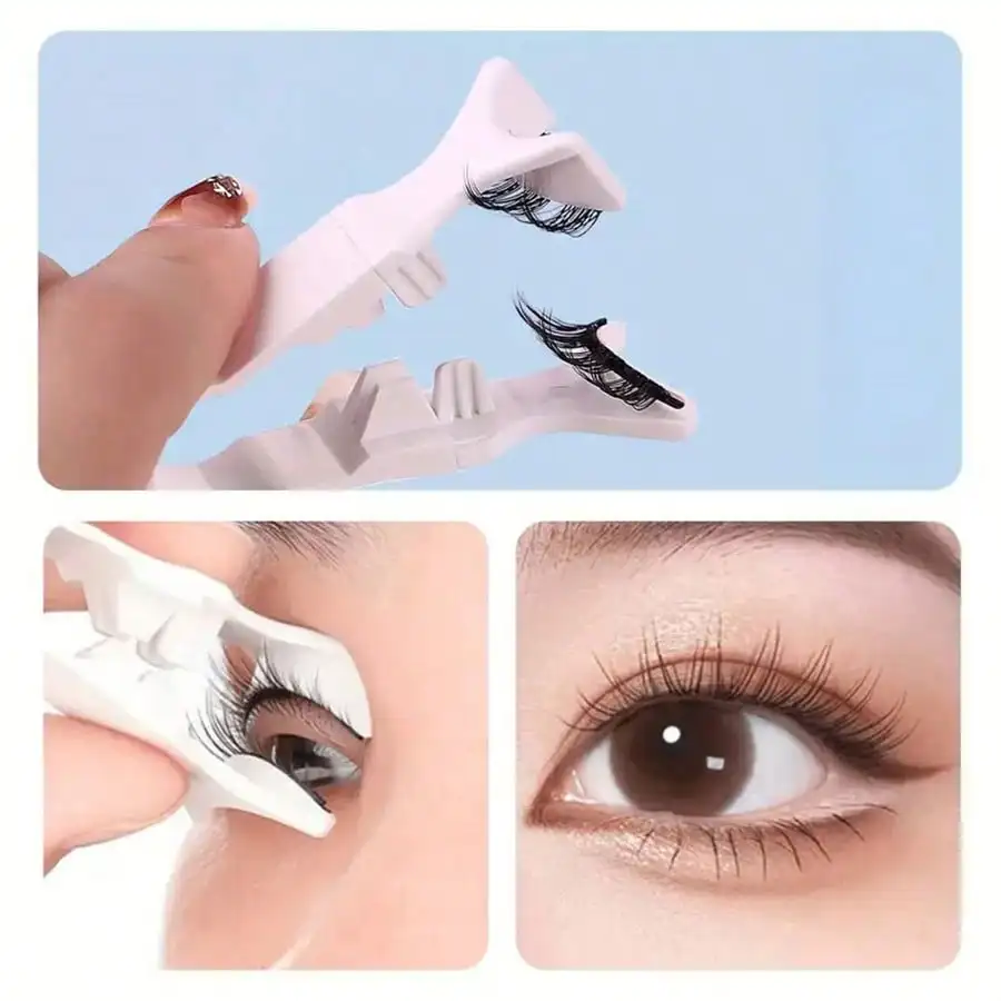 مجموعة الرموش المغناطيسية - رموش قابلة لإعادة الاستخدام بدون غراء، مع أداة توزيع المكياج، مادة خالية من الكحول، أدوات مكياج عيون احترافية