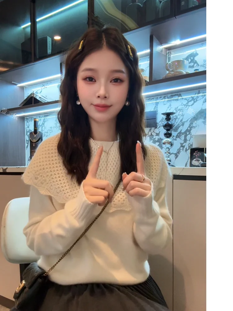 

Женский вязаный свитер Xuanxuanchen: утепленный, осенне-зимний, модный, для ношения под одеждой, с прямым кроем, шерстяной, для повседневной носки