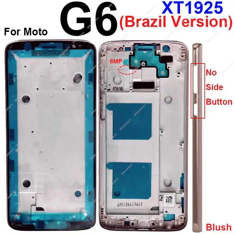 Middle Frame Housing For Motorola Moto G6 G6 Plus Middle Frame Cover Chassis Bezel Repair Parts