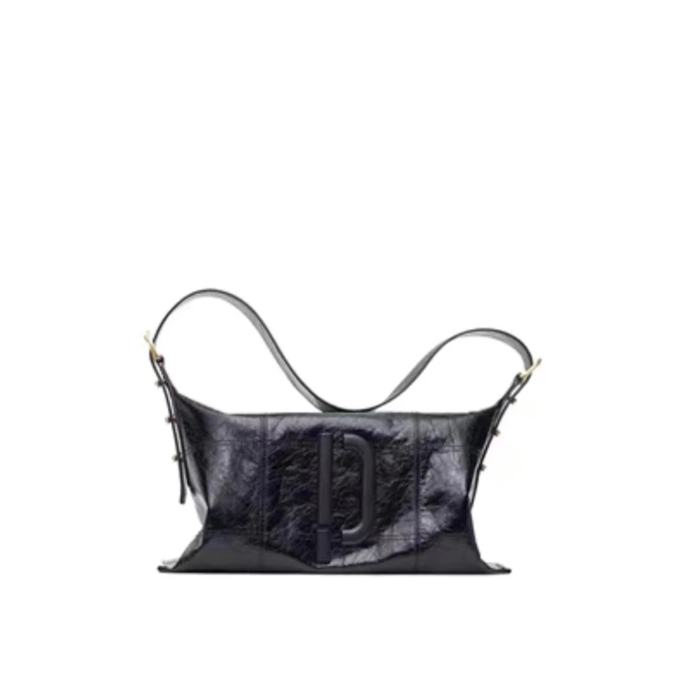 2025 New PECO Pillow Bag Oil-Waxed Leather Cracked Texture Soft Tote Crossbody Bag for Women, Niche Single-Shoulder Handbag