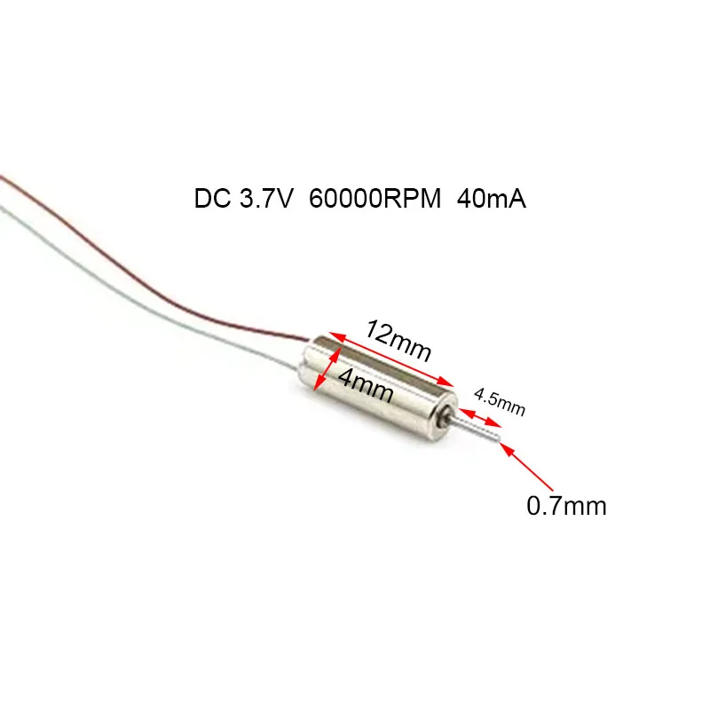 0412 5PCS Mini Hollow Cup Coreless Motor DC 3.7V 60000RPM High-Speed CW CCW For RC Drone Quadcopter DIY Engine