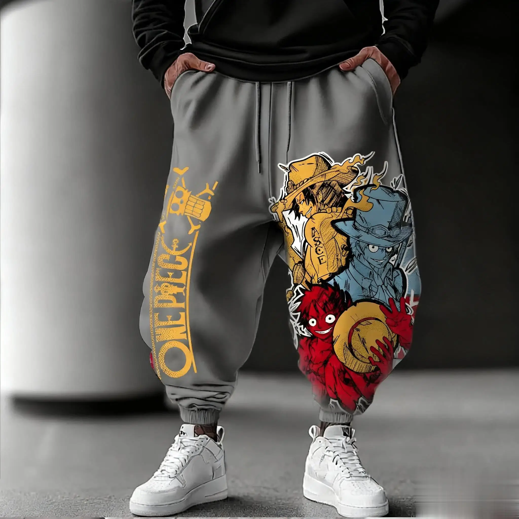 ワンピース ルフィ ゾロ アニメパンツ メンズ レディース ルーズジョガー スウェットパンツ 日本風ストリートウェア カジュアルパンツ 秋冬 2025年新作