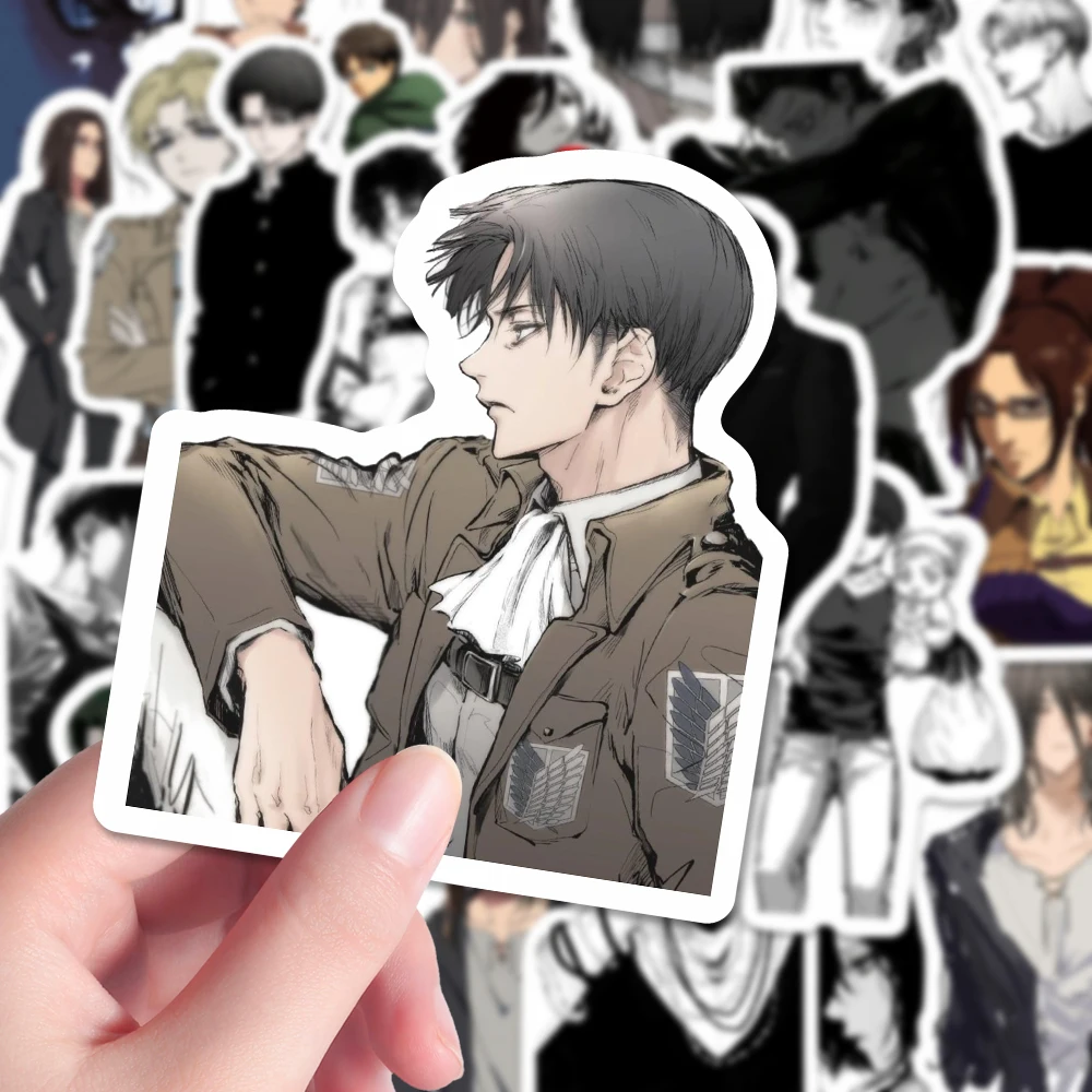 53pcs Anime Attack On Titan  Eren Jaeger Mikasa·Ackerman DIY Decoration Waterproof Cup Sticker Cell Phone Tablet  Stickers