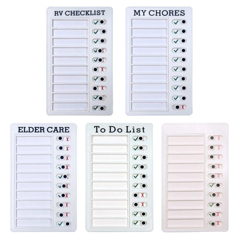 

Daily Task Planning Board Portable Plastic Memo Checklist Board Detachable Reusable Memo Checklist for Child Students Y3NC