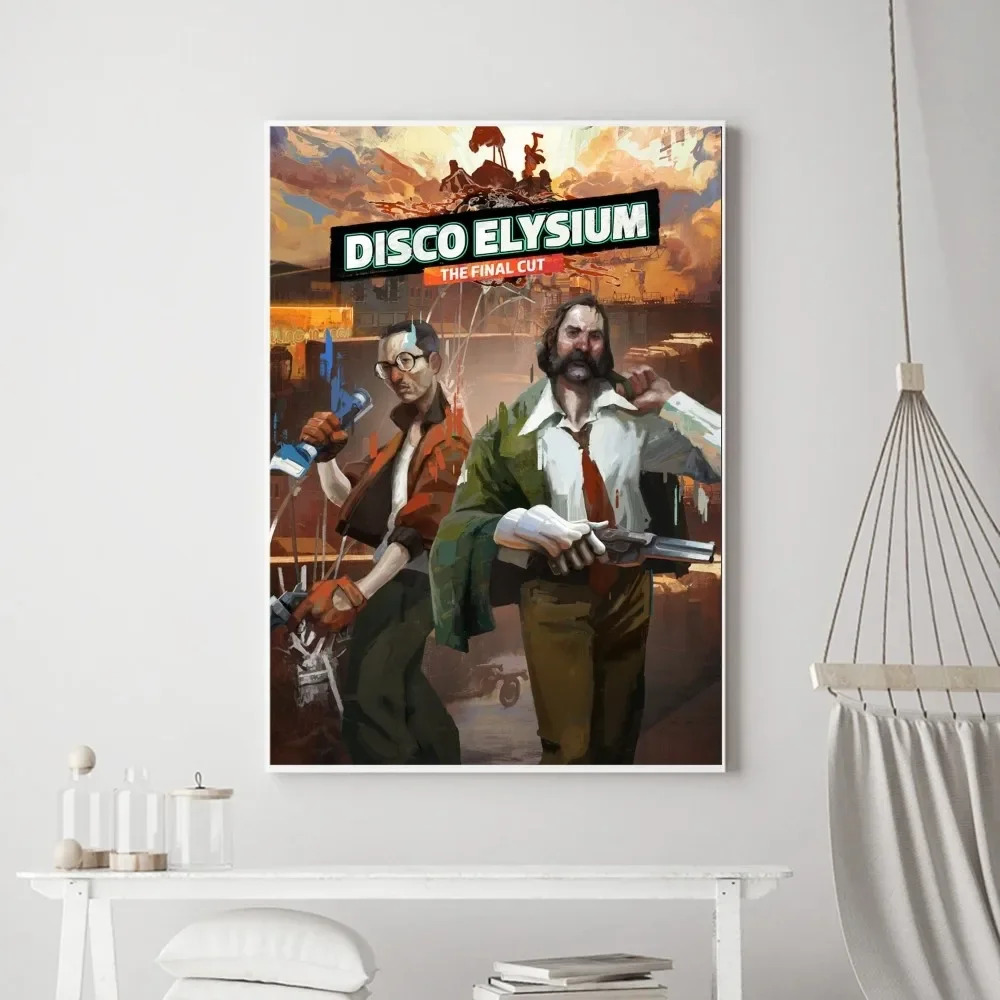 Disco Elysium Hot Video Game Poster Prints Poster Wall Painting Bedroom Living Room Wall Bar Restaurant Sticker Small
