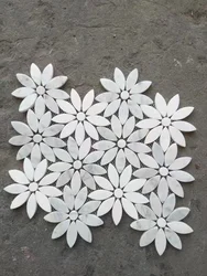Factory direct sales stone mosaic marble background wall parquet bed and breakfast restaurant kitchen bathroom daisy petal