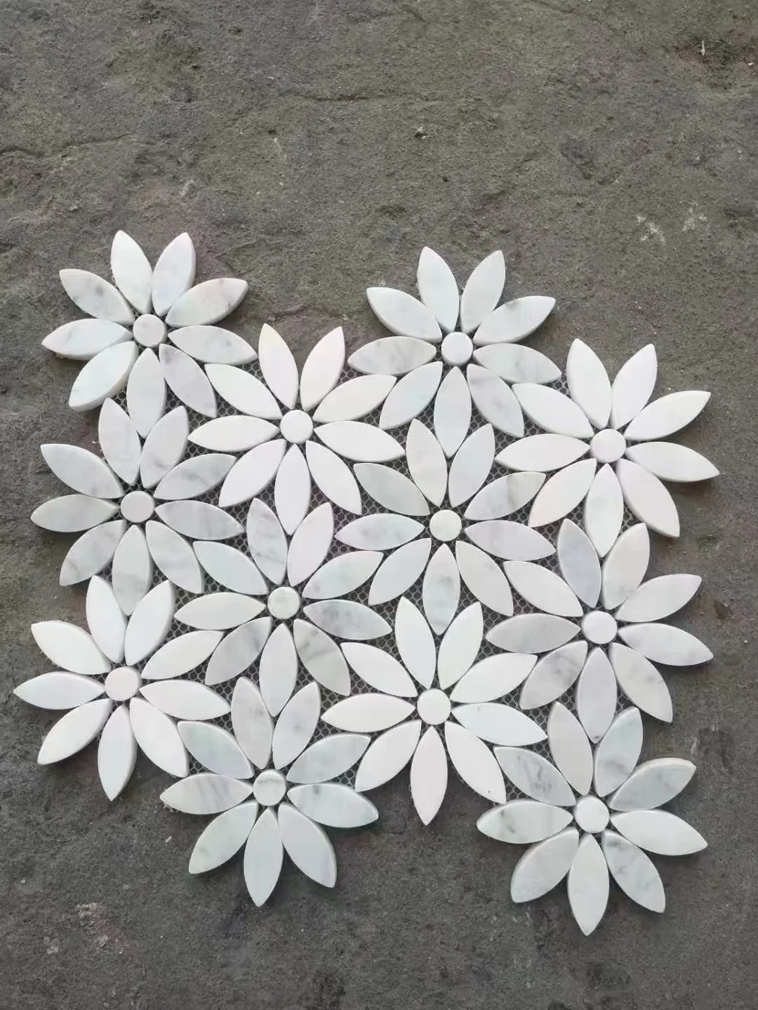 Factory direct sales stone mosaic marble background wall parquet bed and breakfast restaurant kitchen bathroom daisy petal