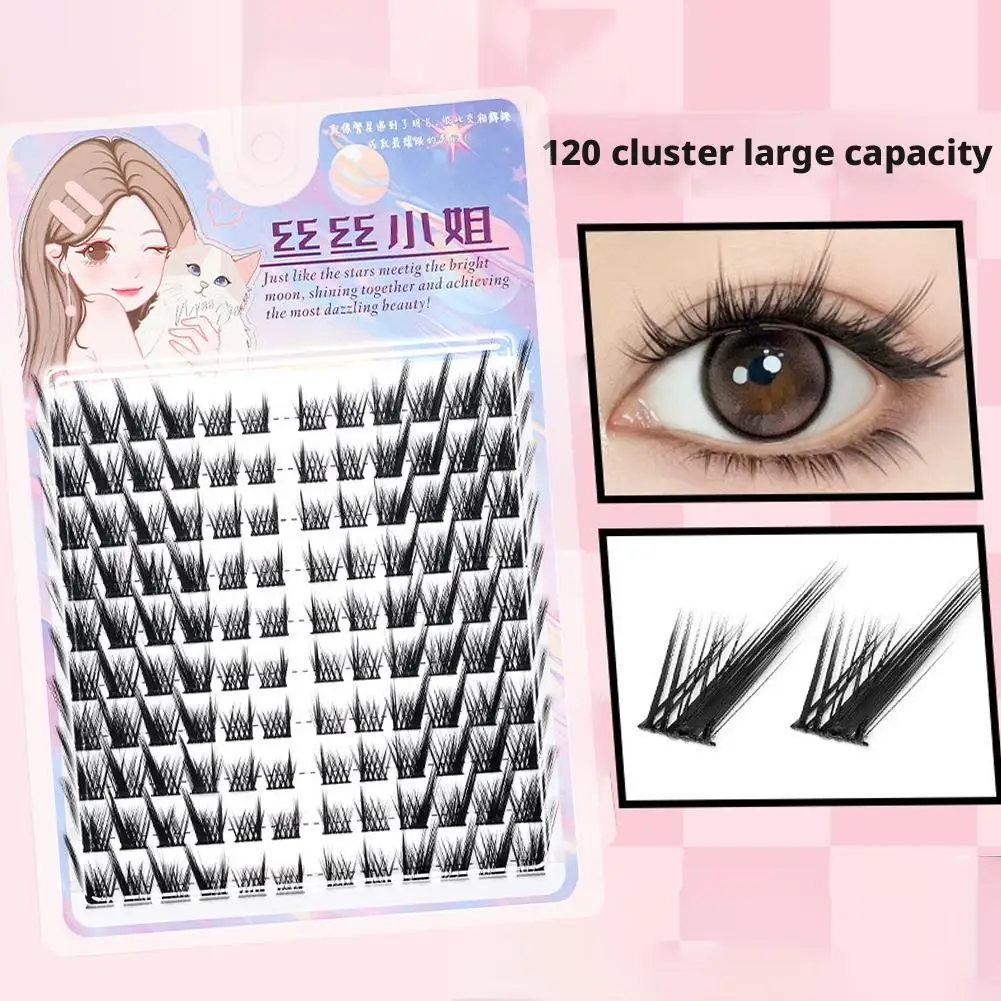 Sztuczne rzęsy Fox Baby Straight Black Naturalne Symulacja Grube Pojedyncze Kępki Przedłużanie Rzęs Narzędzie do Makijażu