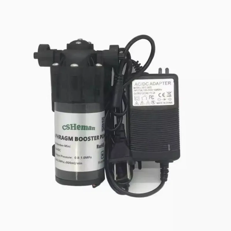 DC 24V water booster RO 75GPD 0.8L/MIN with power adapter silent pump reverse osmosis water system booster pump