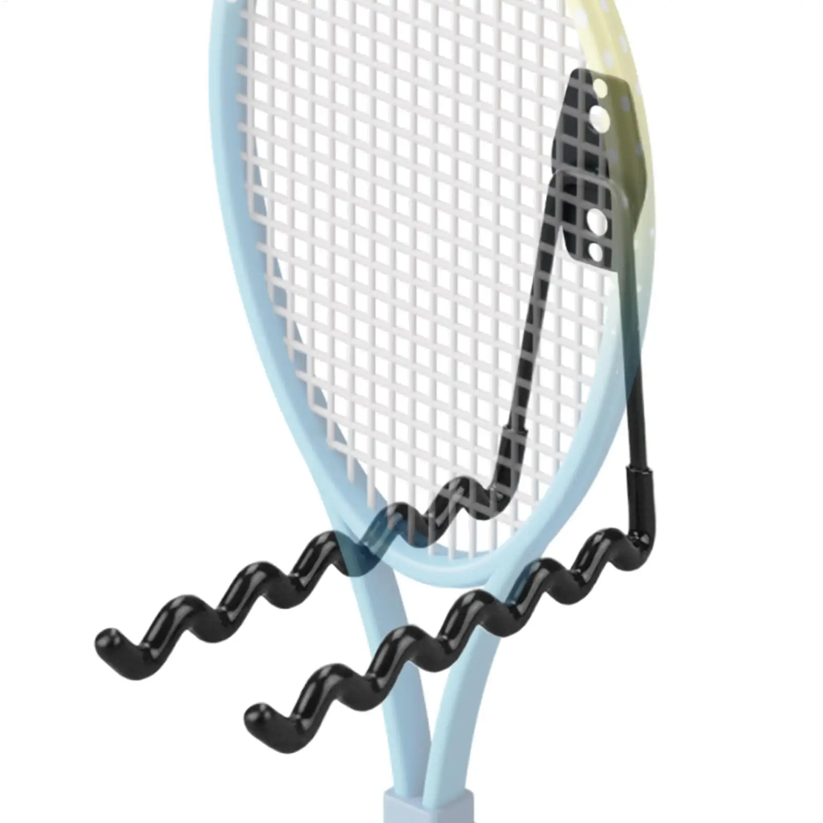 Wall Mounted Tennis Racket Holder Badminton Racket Stand Racket Display Rack Can Hold 6 Rackets Wall Mount Paddle Holder