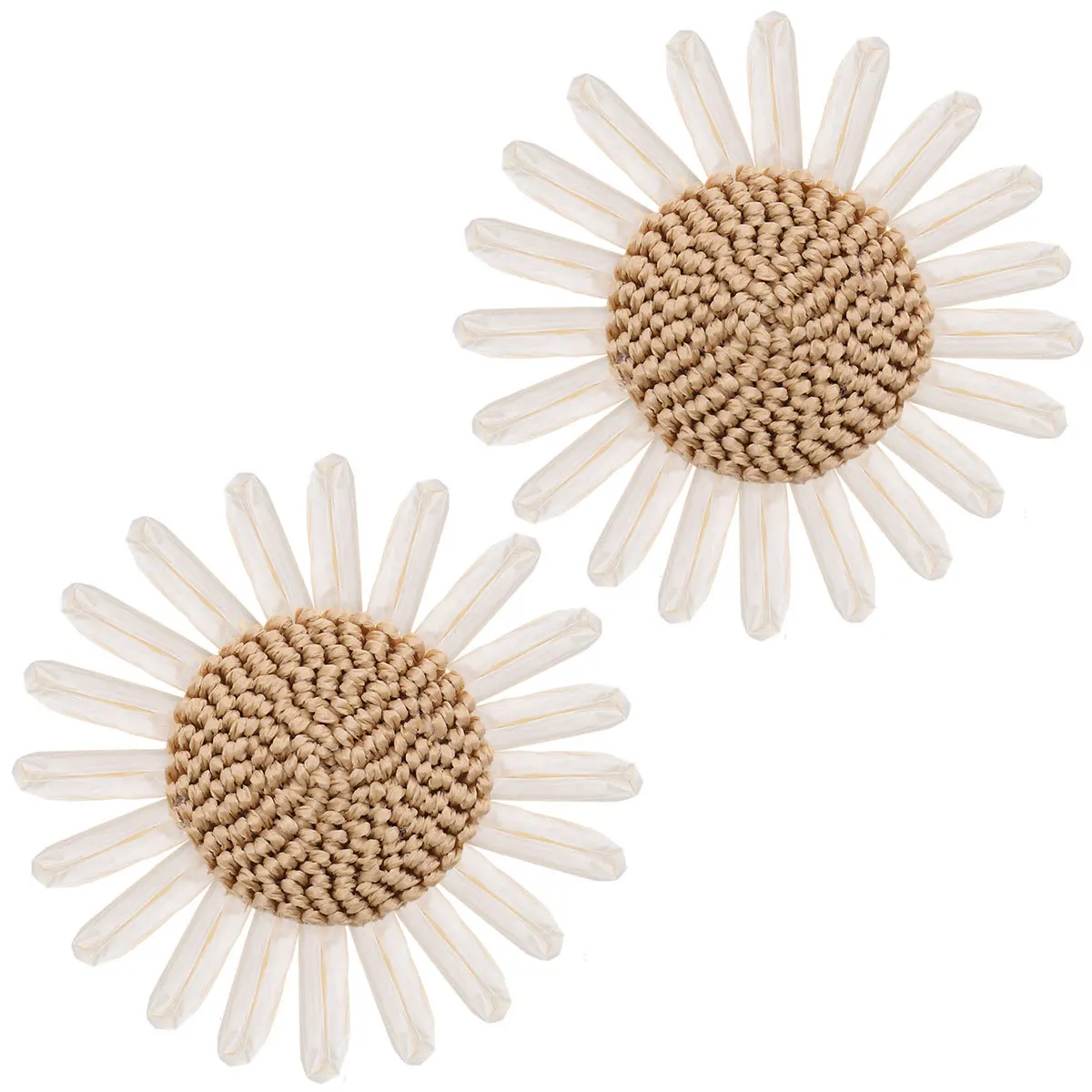 قطعتان من إكسسوارات ديكور الزهور، أحذية كلاسيكية يمكنك صنعها بنفسك، قبعة تزيين حرفية الزهور، مشبك ملابس، رقعة خفيفة الوزن، بيج بني فاتح