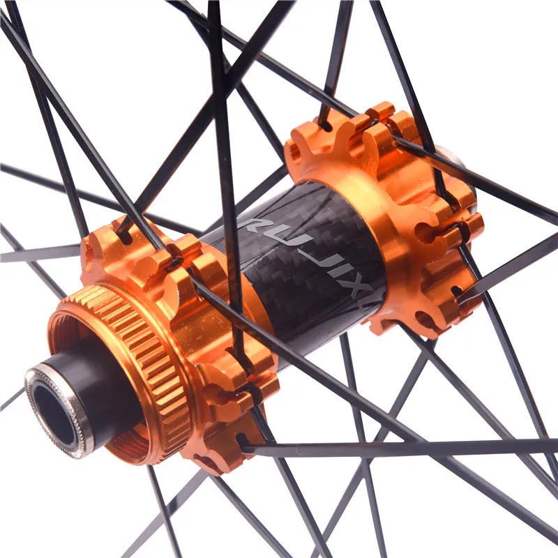 RUJIXU-Road Disc Brake Wheelset Group, Carbon Fiber Tube Hub, Gravel Road, 700C, 120 Ring Frame, Height 30mm, 35mm, 38mm, 45mm