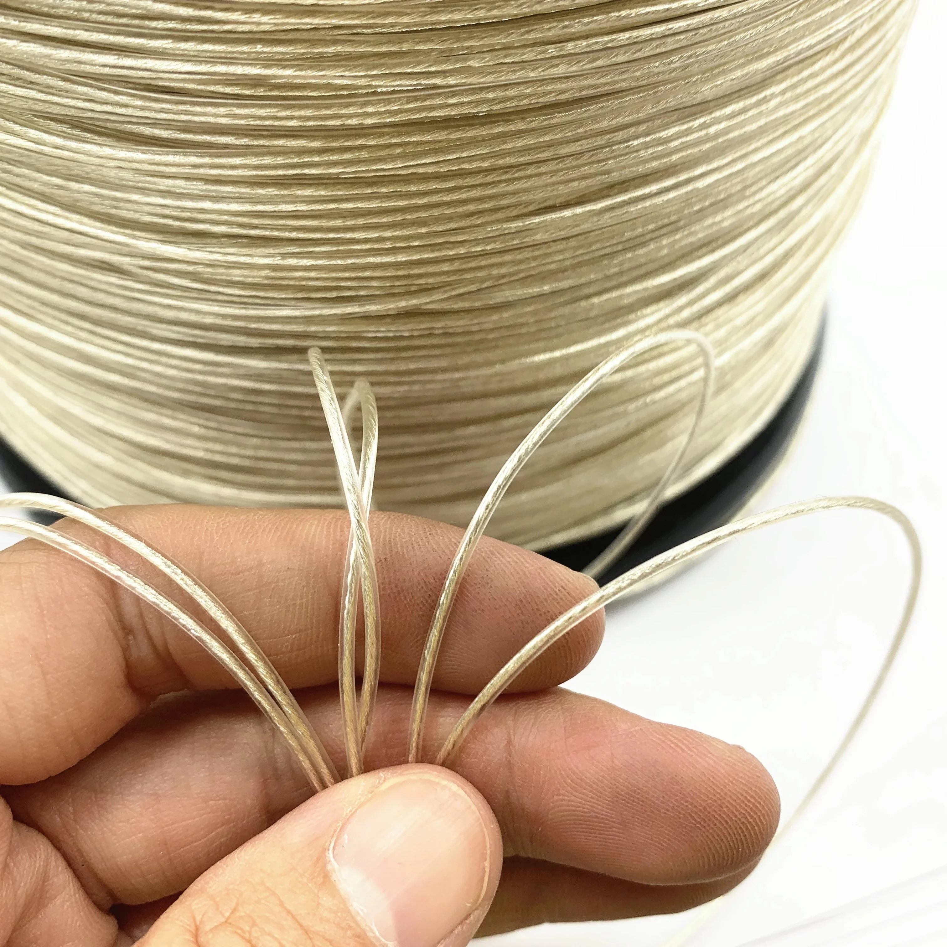 Mềm Mại Litz Cord OCC Bạc Cáp 20 Core * 0.08Mm OD:1.25Mm 24awg 100 Mét