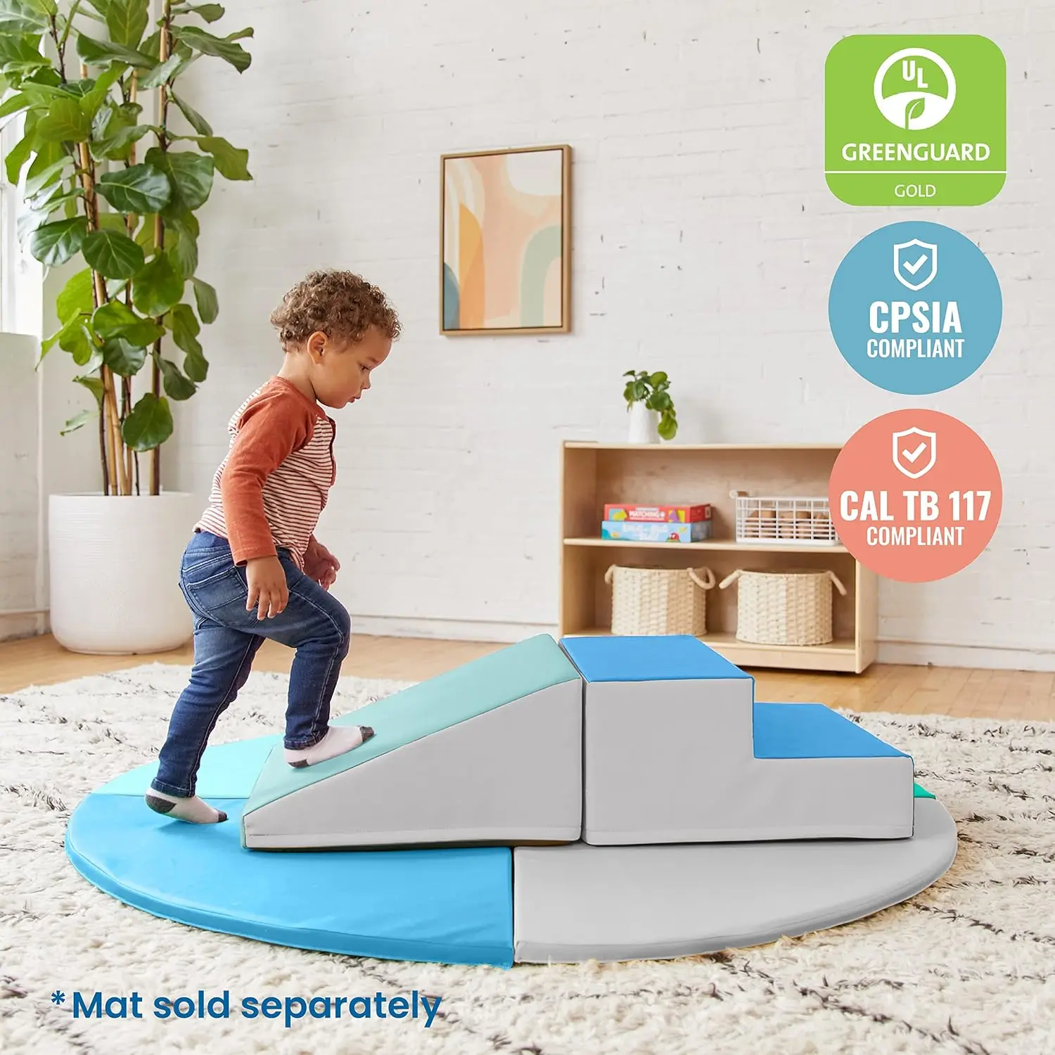 Toddler Soft Foam Climber and Slide Playset, Safe Indoor Play Equipment for Early Development