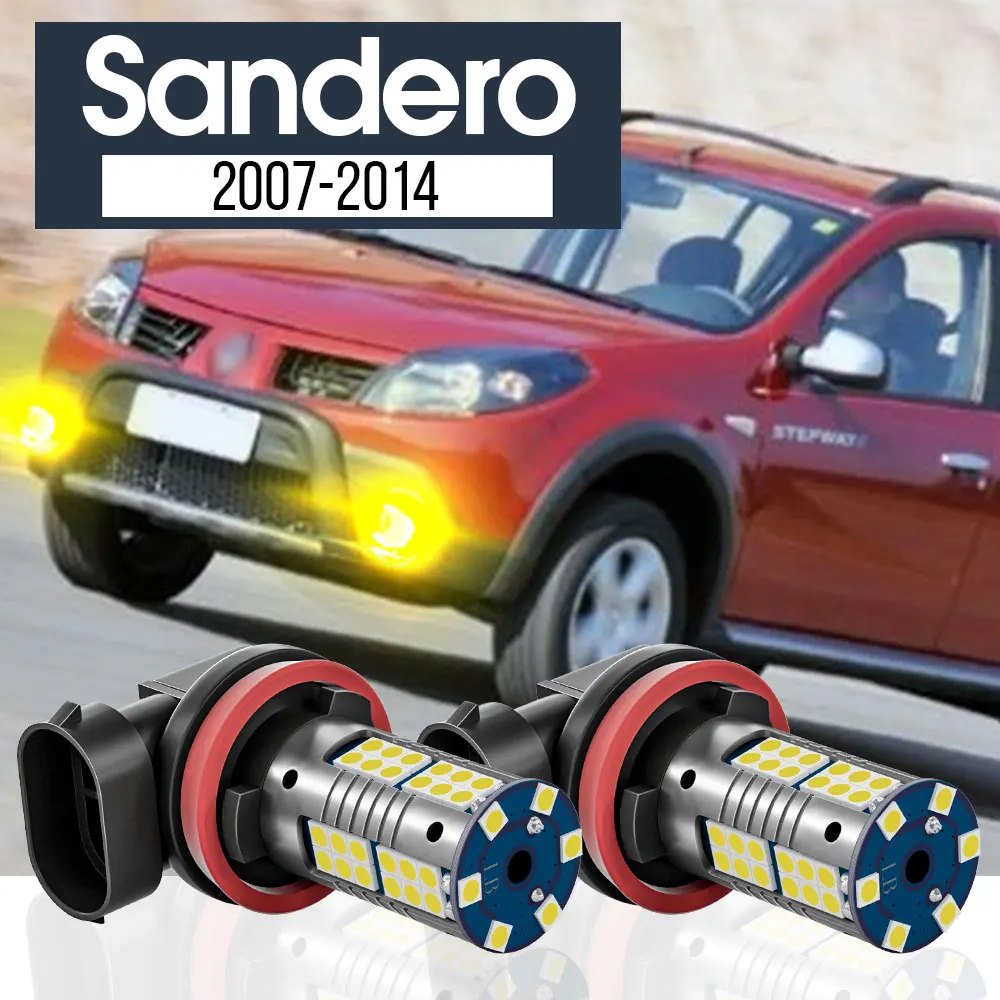 

2pcs LED Fog Light Lamp Blub Canbus Accessories For Renault Sandero 1 2 2007-2014 2008 2009 2010 2011 2012 2013