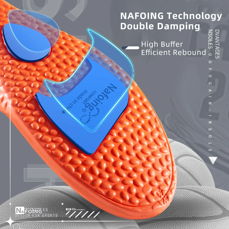 แผ่นรองรองเท้ากันกระแทกแบบสปอร์ต PU เมมโมรี่โฟม ระบายอากาศได้ดี สำหรับผู้ชายและผู้หญิง