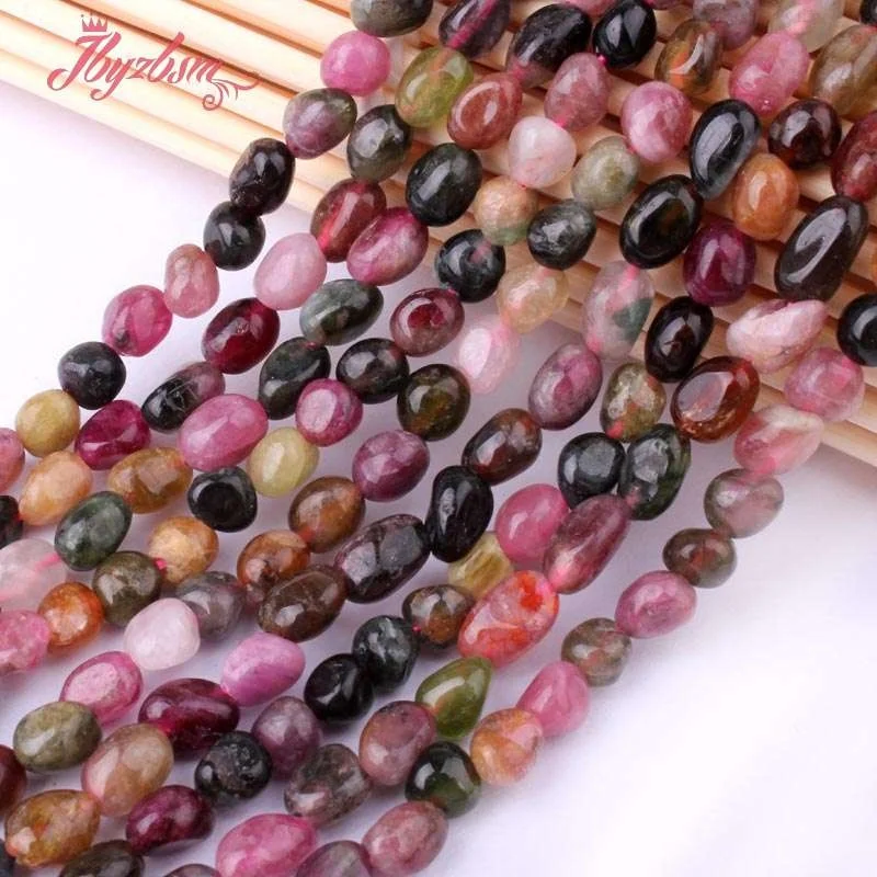 

Natural Tourmaline Freeform Shape Stone Beads Loose Strand 15Inch for DIY Necklace Bracelet Jewelry Making Beads