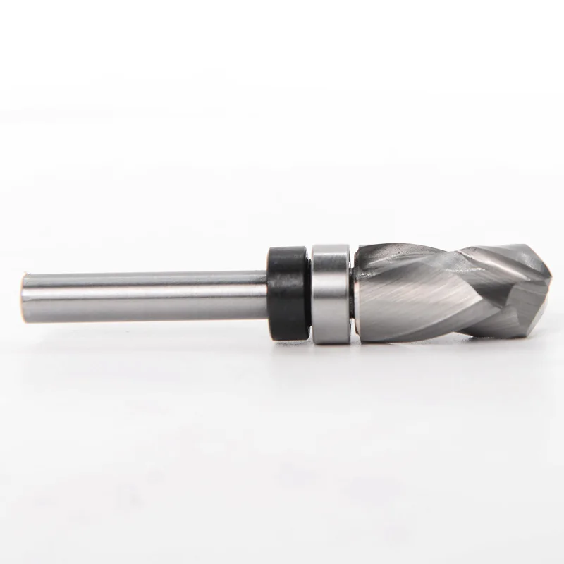 A53Q-Bearing Ultra-Performance Compression Flush Trim Solid Carbide CNC Router Bit For Woodworking End Mill Shank