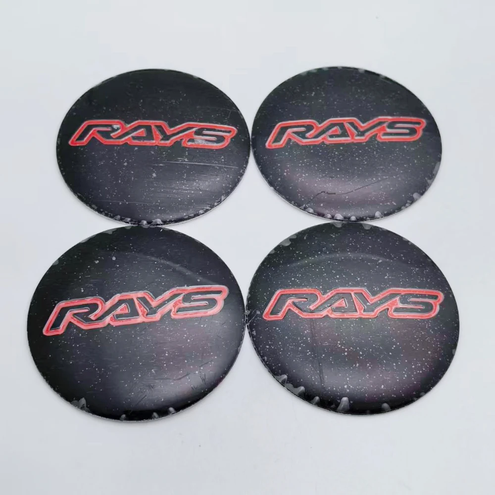 4pcs 45mm 50mm 56mm 65mm RAYS Logo Emblem Car Stickers Accessories for Car Wheel Center Caps Hub Cap Rim Cover Badge Replacement view 4