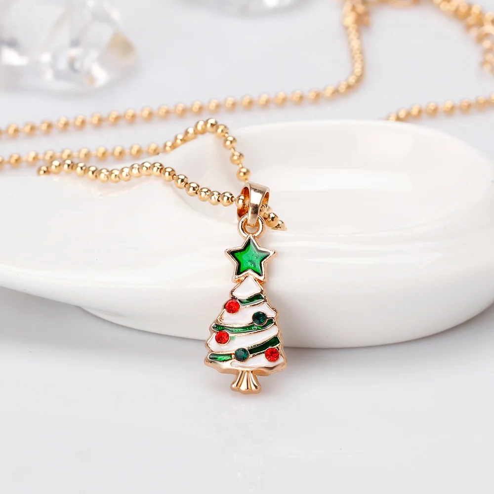 

Christmas necklace bell peace fruit Christmas tree Christmas hat pendant ornament