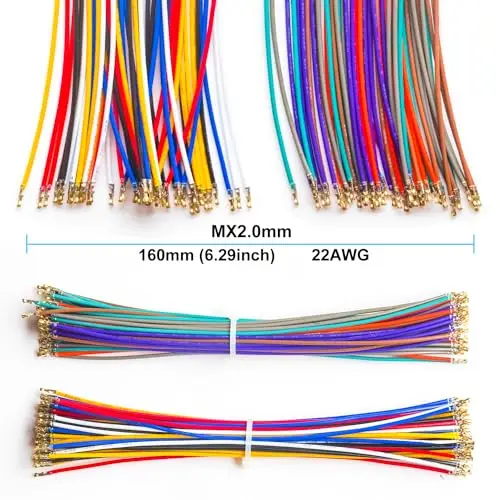 Connettori da 2.0mm e cavi 24AWG, Dupont-2.0 Dupont,Dupont-2.0mm singola fila * 2/3/4/5/6/7/8/9/10P (YO-DU2.0)