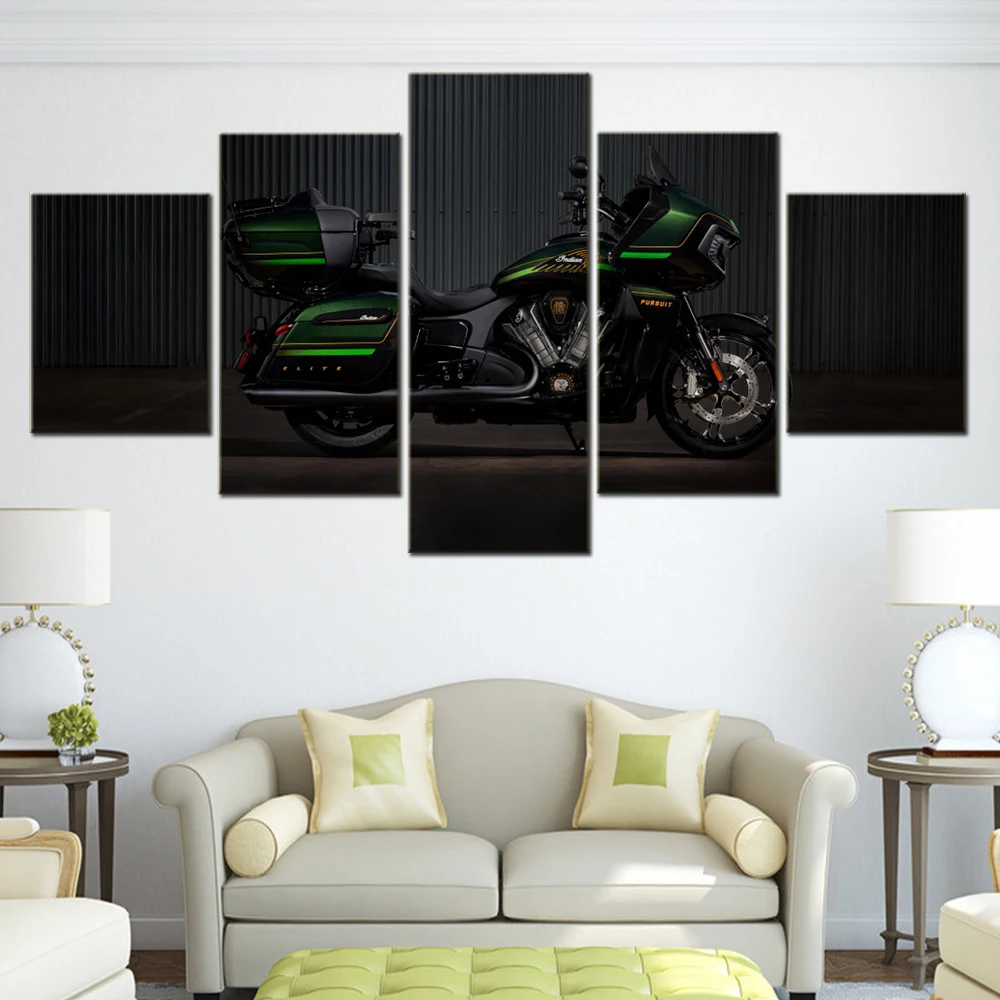 

5 Pieces Canvas Wall Arts Poster Painting Black Dark Indian Pursuit Elite 2025 Wallpaper Home Decor Picture Printing Artwork
