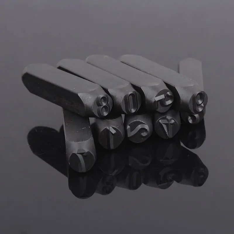 1/2/2/3//6mm Nummer Stempel Legierung Stahl Stempel Kit mit Aufbewahrung sbox Punsch Metall Leder Handwerk DIY Schmuck Gold Silber Logo Stempel
