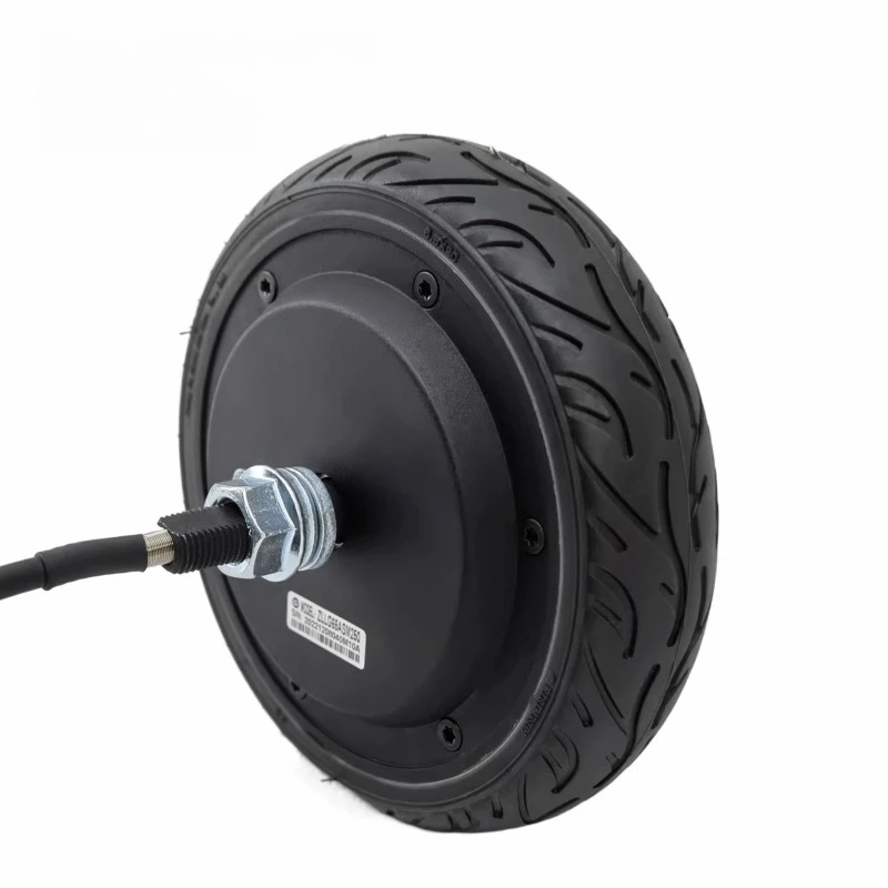 6.5Inch-L DC 24V  Brushless Servo Motor Dual Axis Wheel Hub with Built-in Encoder for Service Robots,Automated Equipment