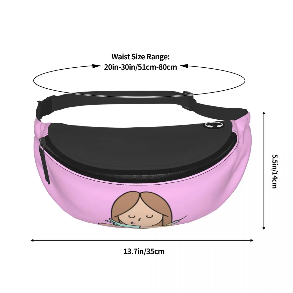 Fashion Enfermera En Apuros Doctor Nurse Medical Fanny Pack for Traveling Women Men Crossbody Waist Bag Phone Money Pouch