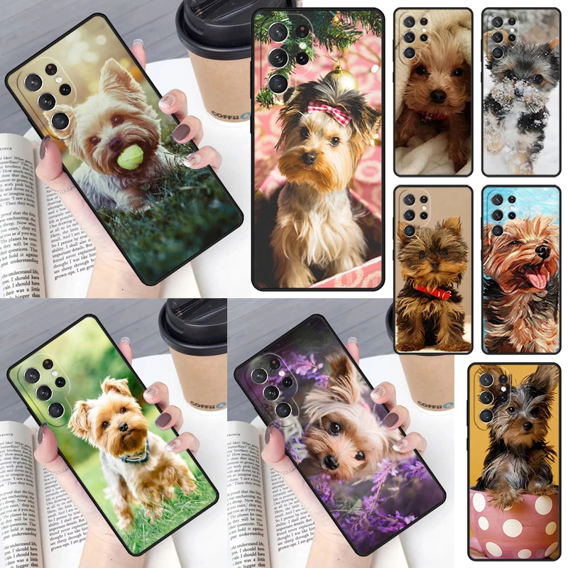 Yorkshire Terrier Dog Cover For Samsung Galaxy S23 Ultra S22 S20 S21 FE S8 S9 S10 Plus Note 10 20 Ultra phone Case