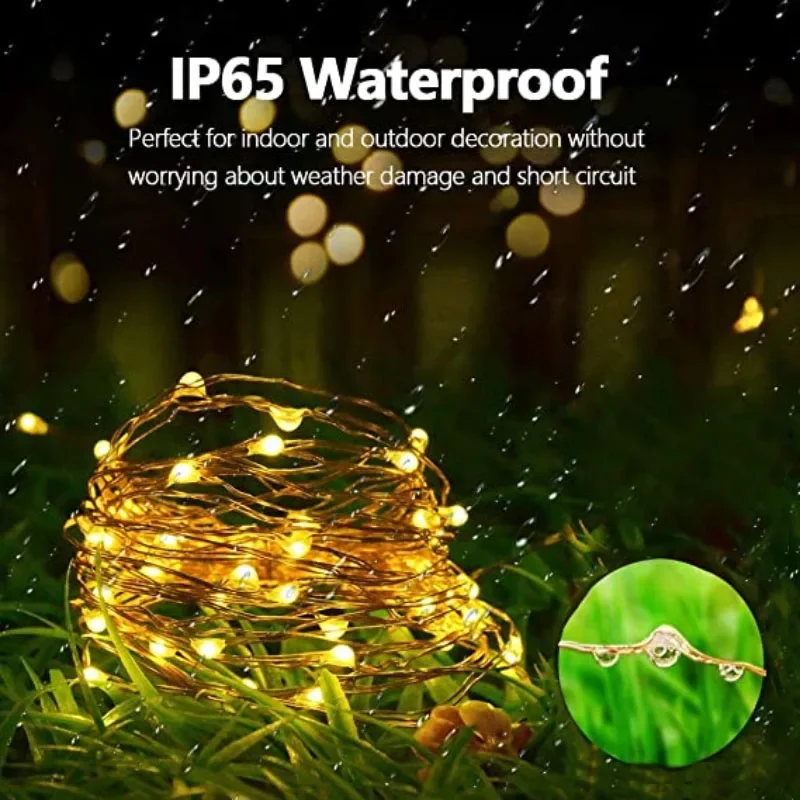 16 Colors LED String Lights 5/10/20M Fairy Lights USB 4 Modes Remote Control Garland Light for Indoor/Outdoor/Holiday Decor