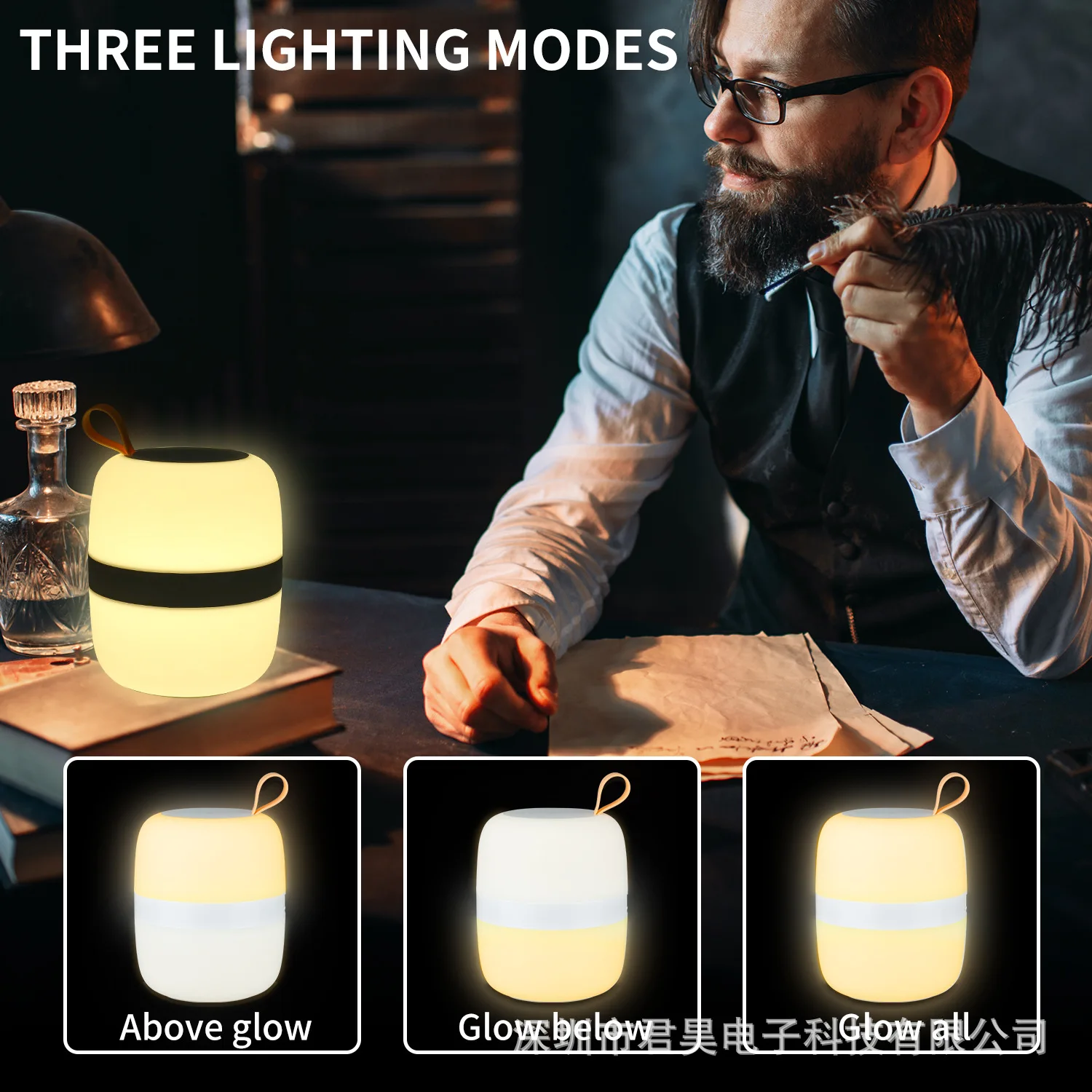 Remote control touch double-sided LED colorful night light desktop atmosphere mother and baby feeding warm light desk lamp