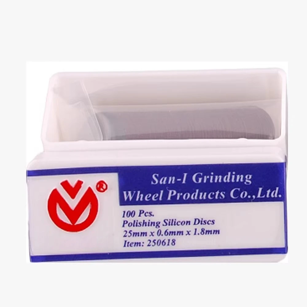 Dental Lab Polishing Silicon Discs For Metal Copings 25*0.6*1.8mm Grinding Separating Dental Technician Materials 100 Pcs/Box