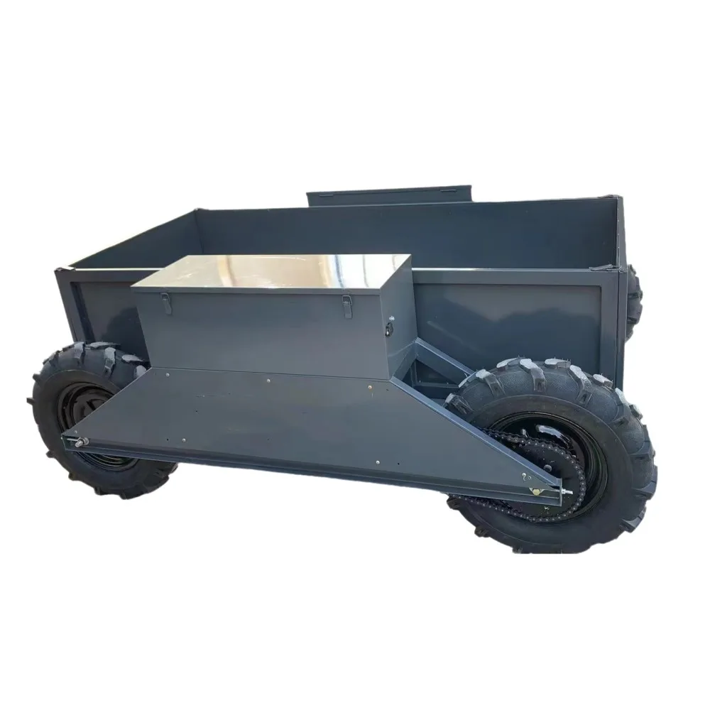 

【Best-selling】All-Terrain Four-Wheel Remote Control Transport Vehicle for Farm Grain Carrying Construction New Condition Motor C