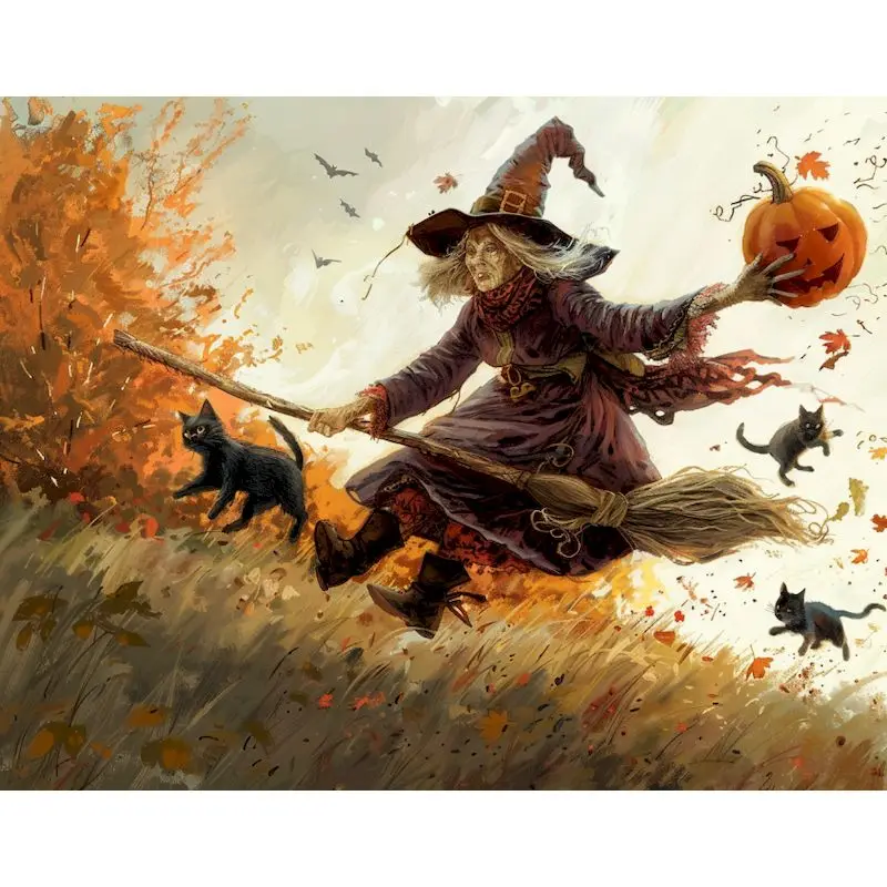 

GATYZTORY Acrylic Paint By Number With Frame Witch Diy Canvas By Numbers Handicraft Unique Gift For Home Wall Decors