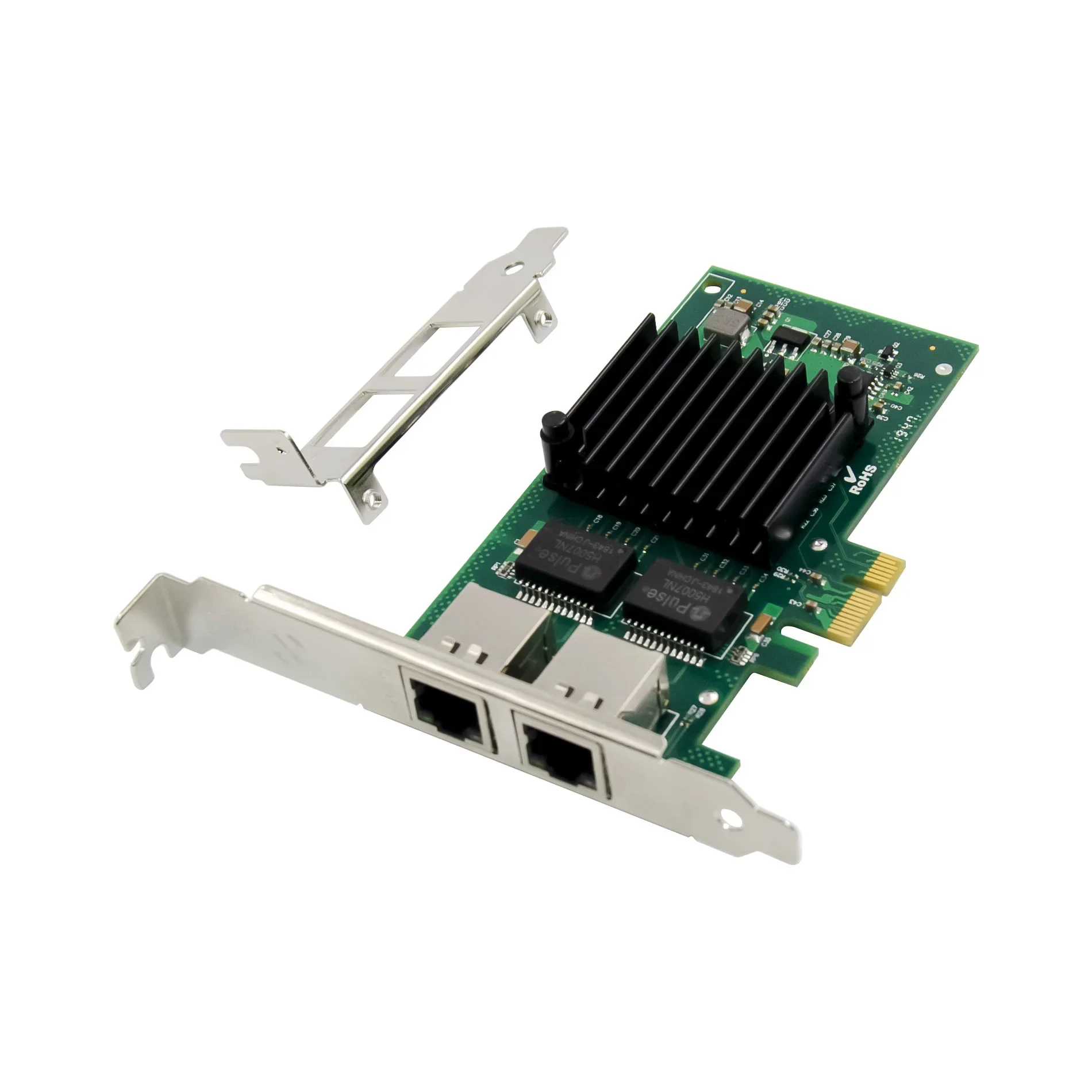 

Чип Intel I350AM2 PCI-E X1 x4 RJ45 Настольный двойной порт Gigabit Ethernet Lan 10/100 Мбит/с Сетевая интерфейсная карта для телефона