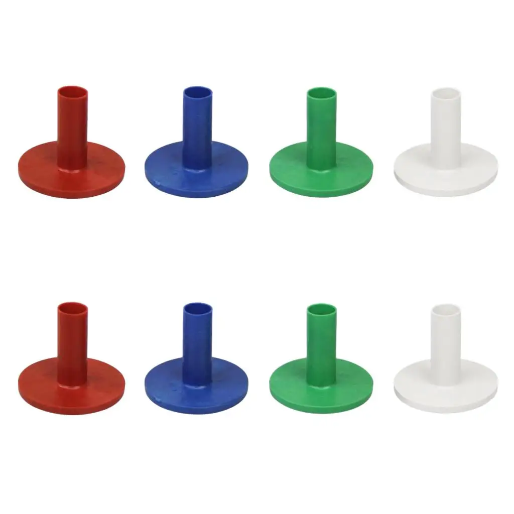 8 pieces golf rubber ball holder range tees, pack of 4 colors (blue +