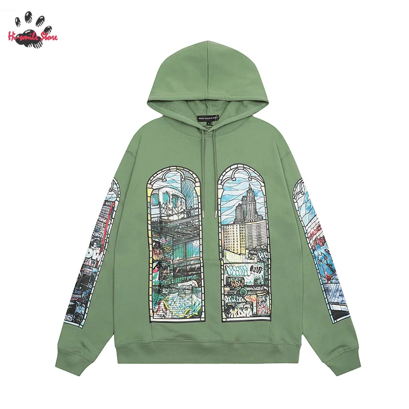 

Good Quality Black Green WHO DECIDES WAR Hoodies Men Woman Casual Couple Hooded Pullovers Hip Hop Fashion