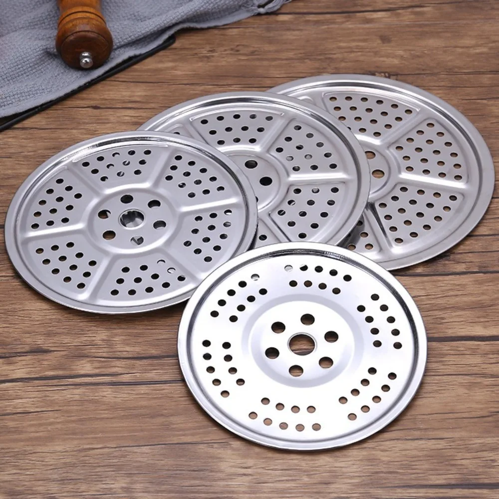 Durable Stainless Steel Kitchen Gadgets Steamer 16-34cm Compartment Steamed Rice Cooker Rack Round Boiler Steaming Plate