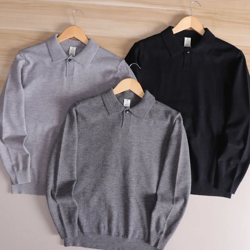 

New American Sle Soft Comfortable Warm Breathable Loose Casual Collar Knitted Sweater Men Autumn Winter Base Layer Overhead...
