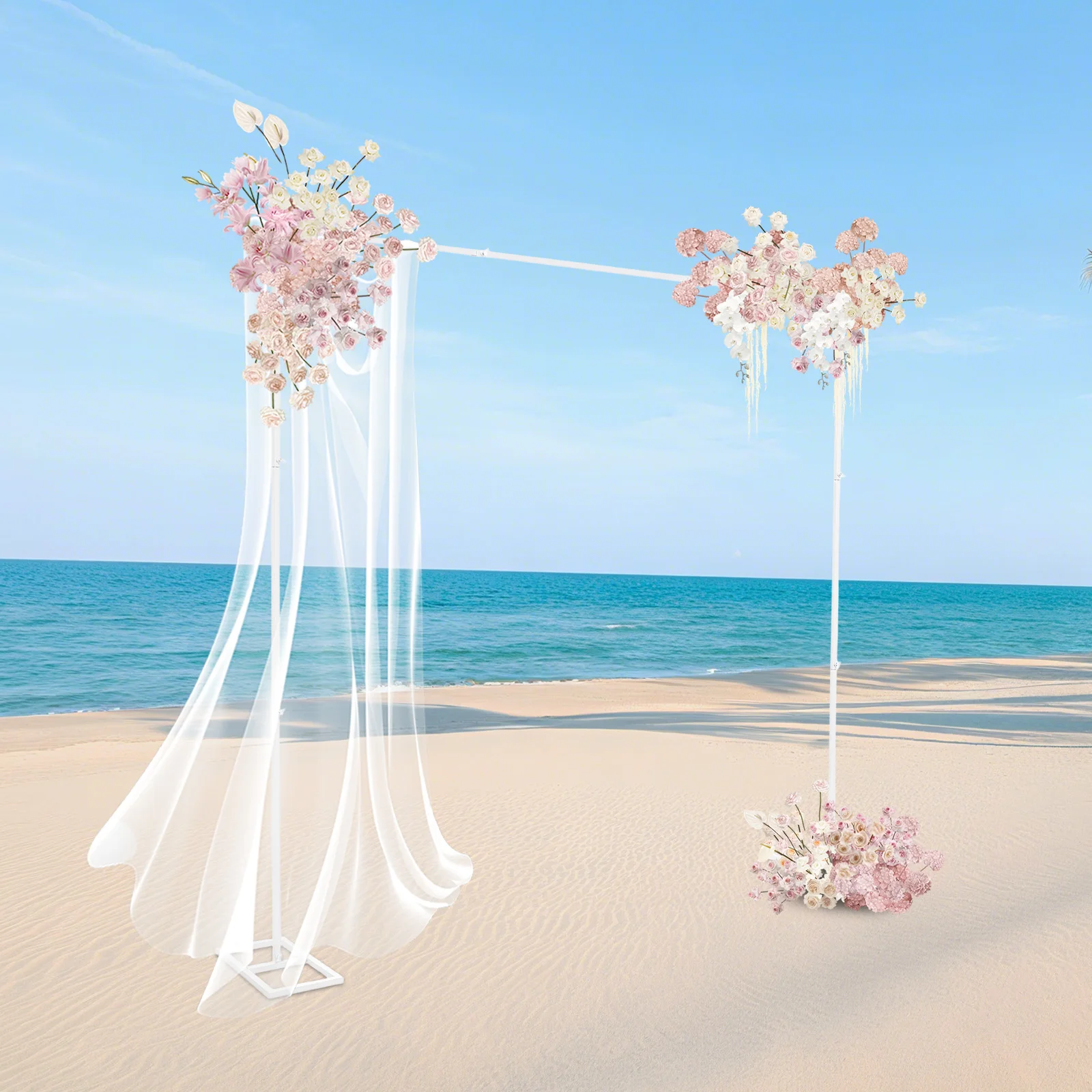 

2.4*2.4m White Wedding Bracket Banquet Background Wall Bracket High Load-bearing Square Arch Support