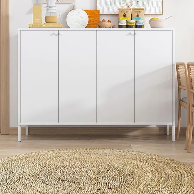 

Thickened light luxury wrought iron dining side cabinet household double door cabinet room storage tea cabinet rental room
