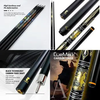 58 Two-Piece Pool Cue Set, 12.5mm Fiberglass Graphite, 19oz Billiard Sticks for Adults, Suitable for Home or Commercial Use